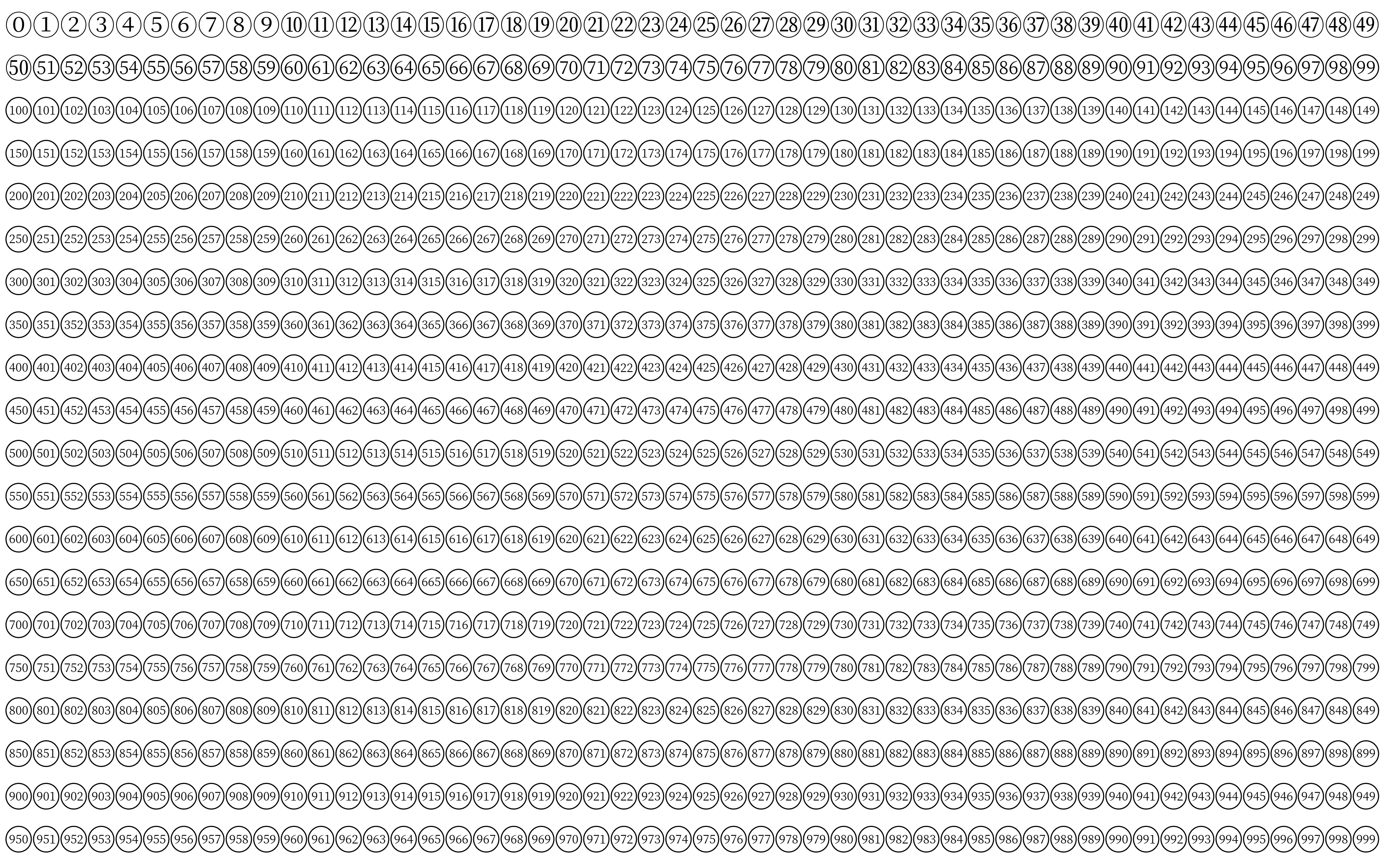 textcircled-matrix